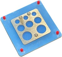 MurrPlastik RVS/EPDM cable entry plate with 8 cable entries 90 x 90 mm, 87663967 cablequick ® KDP Metal 90/8 FDA HD-2