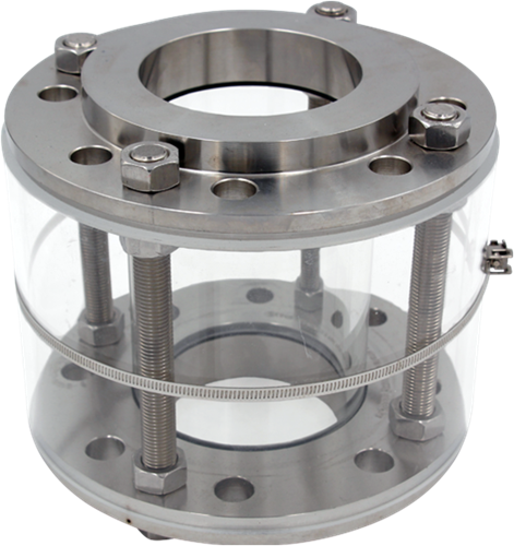 Buiskijkglas met flens, 620-DN200-1.4571-FKM-Ohne SM Ebora