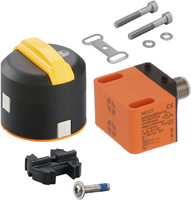 Inductieve klepstandsensor voor pneumatische aandrijving met schakelnok 90 graden, IN5327+E12517+E12526+E11310