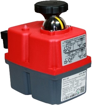 J+J Elektroschwenkantrieb 20 Nm (25Nm) Rot 0..10 V NC, S4C020109