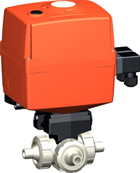 Georg Fischer 199168185, Kogelkraan 168 PP-H/EPDM L-H d32DN25, Lasmof 24V L-boring