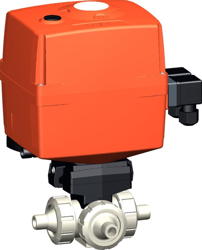 Georg Fischer 199168185, Kogelkraan 168 PP-H/EPDM L-H d32DN25, Lasmof 24V L-boring