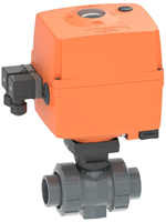 Georg Fischer 1991790 1, Ball Valve 179 PVC-U/EPDM d110DN100, Socket Voltage: 100-230V