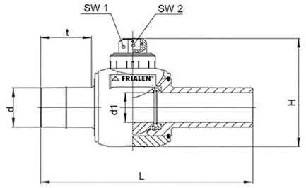 Akatherm PE100 KH Kogelkraan t.b.v. gas d20 SDR11, 616470-2