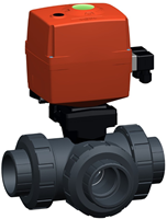 Georg Fischer 199167248, Ball Valve Typ 167 PVC-U/EPDM d63DN50, Socket 24V T-bore