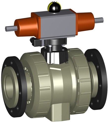 Georg Fischer 199231329, Ball Valve 231 PP-H/EPDM d75DN65, flange normally closed