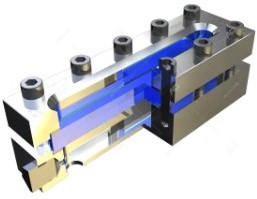 Rechthoekige niveau-indicator met gaten aan de achterkant voor lassen type 400