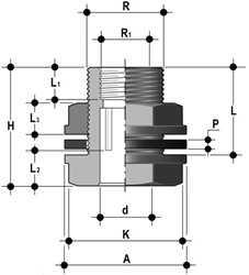 FIP PVC Tank aansluiting LIFV EPDM lijmmof, LIFV020100034E
