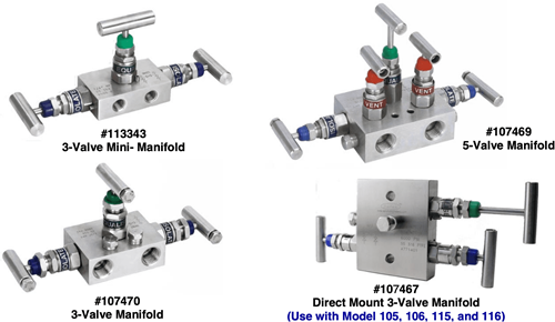 Mid-West Instrument RVS Verteilstücke 3 & 5 Ventile