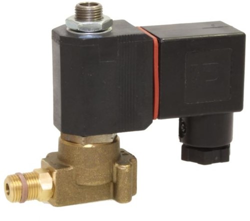 3/2-Magnetventil, G1/8, DN1.5, 24VDC, A2, Messing/FKM, DC=0-10bar, direktgesteuert