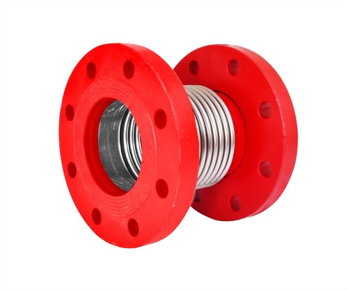 HELS RVS Axiaal Compensator met vaste stalen flenzen met binnenbus 30 mm HLS-30 MKS-L