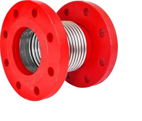 HELS RVS Axiaal Compensator DN65 met vaste stalen flenzen zonder binnenbus L=120 , 30 mm, MME10100065