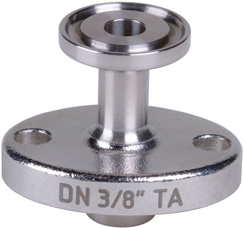 AKO Armaturen Muffendeckel MUC, Klemmstutzen (DIN, row C) Stainless steel 1.4404 (AISI 316L) DN 10, MUC10TA.50