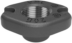 AKO Armaturen Socket end cover MUC, Internal thread (DIN) Alu, neutral hard anodized DN 20, MUC20G.36