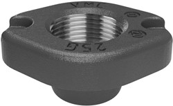 AKO Armaturen Socket end cover MUC, Internal thread (DIN) Alu, neutral hard anodized DN 25, MUC25G.36