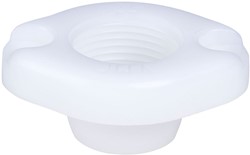 AKO Armaturen Socket end cover MUC, Internal thread (DIN) POM (white) DN 25, MUC25G.71