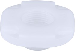 AKO Armaturen Eindkap MUMP, binnendraad (ANSI / ASME) POM (wit) DN 25, MUMP.025.71/NPT