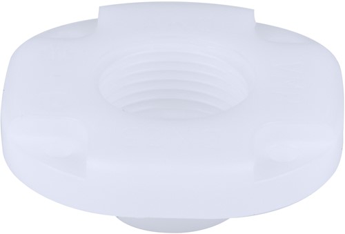 AKO Armaturen Socket end cover MUMP, Internal thread (ANSI / ASME) POM (white) DN 25, MUMP.025.71/NPT