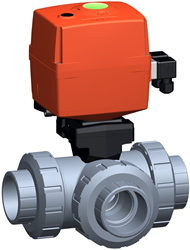 Georg Fischer Kogelkraan Typ 167 ABS/EPDM d25DN20, Lijmmof Spanning: 100-230V L-boring, 199167164