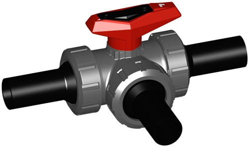 Georg Fischer 161543472, Ball Valve 543 PVC/FKM L-H d20DN15