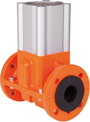 AKO Armaturen Pneumatic controlled pinch valve OV, Flange (DIN) Aluminium/EPDM DN 20, OV020.04.30P