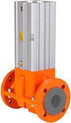 AKO Armaturen Pneumatic controlled pinch valve OV, Flange (DIN) Aluminium/EPDM DN 32, OV032.04L.30PA