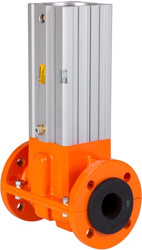 AKO Armaturen Mechanisches Schlauchquetschventil OV, Flansch (DIN) Aluminium/Nitrile DN 50, OV050.07.30PA