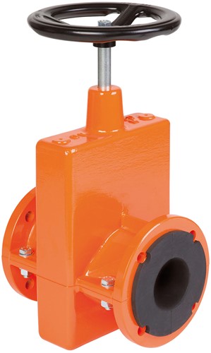 AKO Armaturen Mechanisches Schlauchquetschventil OV, Flansch (DIN) Aluminium/Nitrile DN 65, OV065.07.30M