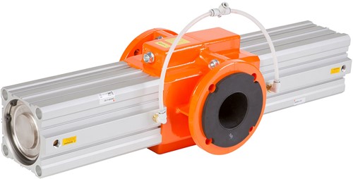 AKO Armaturen Pneumatic controlled pinch valve OV, Flange (DIN) Aluminium/Neoprene DN 80, OV080.01.30PA2
