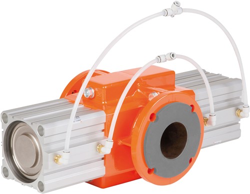 AKO Armaturen Mechanisches Schlauchquetschventil OV, Flansch (DIN) Aluminium/EPDM DN 125, OV125.04L.30P2