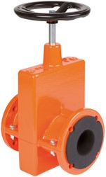 AKO Armaturen Manual controlled pinch valve OV, Flange (DIN) Aluminium/EPDM DN 150, OV150.04.30M