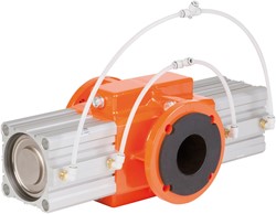 AKO Armaturen Pneumatisch bediende slangafsluiter OV, Flens (DIN) Aluminium/EPDM DN 150, OV150.04.30P2