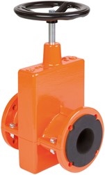 AKO Armaturen Mechanisches Schlauchquetschventil OV, Flansch (DIN) Aluminium/Neopren DN 200, OV200.01.30M