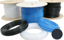 PE 10x7x1,5mm zwart/m 50 meter op rol