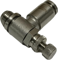 Stainless steel 316 angled speed control valve 6-1/8, EBSS316-L-6-1/8-SP Ebora