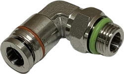 Roestvaststaal 316 haakse Push-in koppeling 6-1/8 Rood, EBSS316-L-6-1/8-RD Ebora