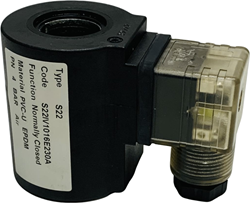 Räumungsverkauf FIP-Spule mit Stecker S22 230VAC für PVC-U-Magnetventil, SLS2230VAC+CNS230VAC