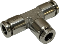 Stainless steel 316 T Push-in fitting 6-6-6, EBSS316-T-6-6 Ebora
