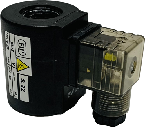 Uitverkoop FIP Spoel met steker S22 24VDC voor PVC-U magneetventiel, SLS2024VDC+CNS024VDC