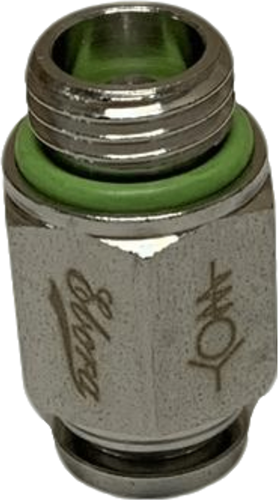 Stainless steel 316 Push-in fitting With non-return valve which shuts off the air when the hose is removed, EBSS316CV-1/4-8 Ebora