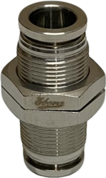 Stainless steel 316 bulkhead Push-in fitting 10-10, EBSS316-SD-10-10 Ebora