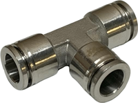 Roestvaststaal 316 T Push-in koppeling 10-10-10, EBSS316-T-10-10 Ebora