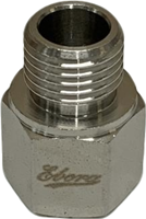 Edelstahl 316 converter, EBSS316-V-1/4 BSP male -1/4 NPT Innengewinde Ebora