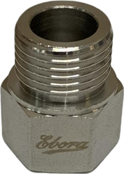 Stainless steel 316 Transition fitting, EBSS316-V-1/2 NPT male -1/2 BSP female Ebora