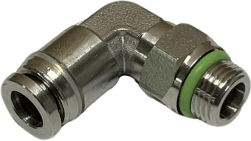 Roestvaststaal 316 haakse Push-in koppeling 6-1/8 Wit, EBSS316-L-6-1/8-WH Ebora