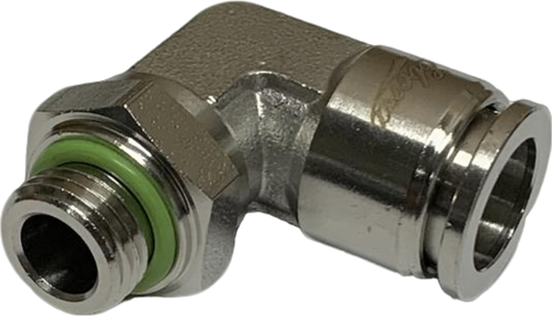 Roestvaststaal 316 haakse Push-in koppeling 12-1/4, EBSS316-L-12-1/4 Ebora