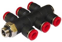 IMI Norgren Pneufit C T-Verschraubung 3-fach (G-Gewinde), C0C710828