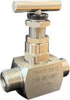 Ebora Nadelventill 3/4 BSPP Aussengewinde, RVS 316 PN420, NVA-31124