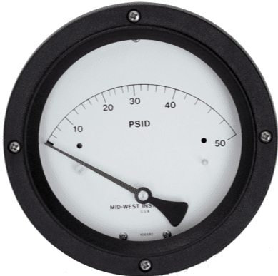 Mid-West Instrument Manometer mit Membran kompakt - Modell 522-2