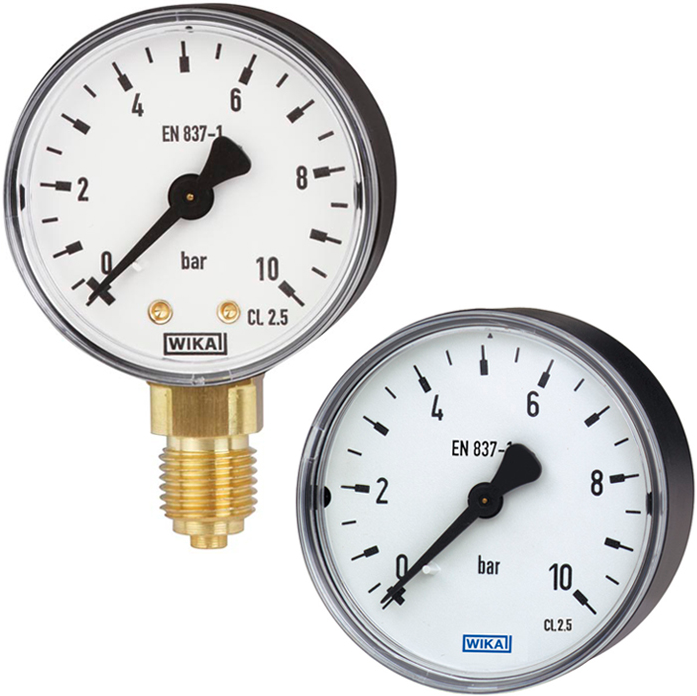 Wika Bourdon buis manometer, koperlegering